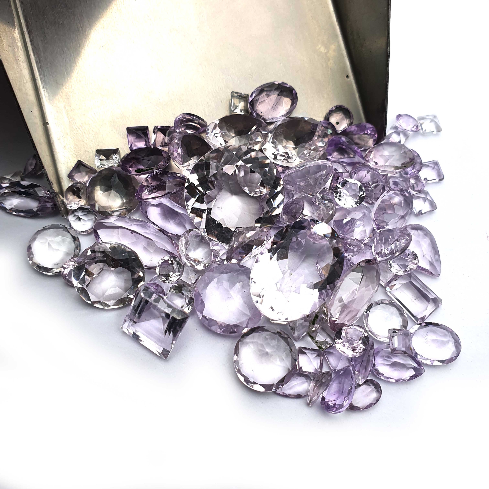 Lot De 2 Améthystes Taillées - 3.25 Et 3.15 Carats, Pour Sertissage