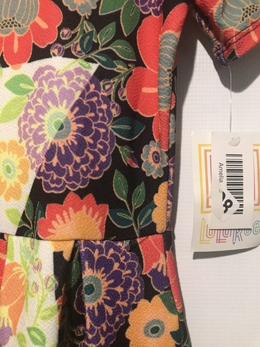 LuLaRoe Kleid geblümt mehrfarbig Amelia Größe S. Schneller Versand. - Bild 4 von 5