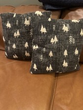 Rustic Woodland Pine Tree Throw Pillows