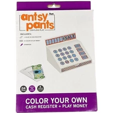 Antsy Pants Color Your Own Cash Register and Play Money – DIY Kids Toy