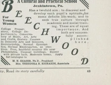 1912 Beechwood Cultural Practical School Women Jenkintown PA Vtg Print Ad CO4