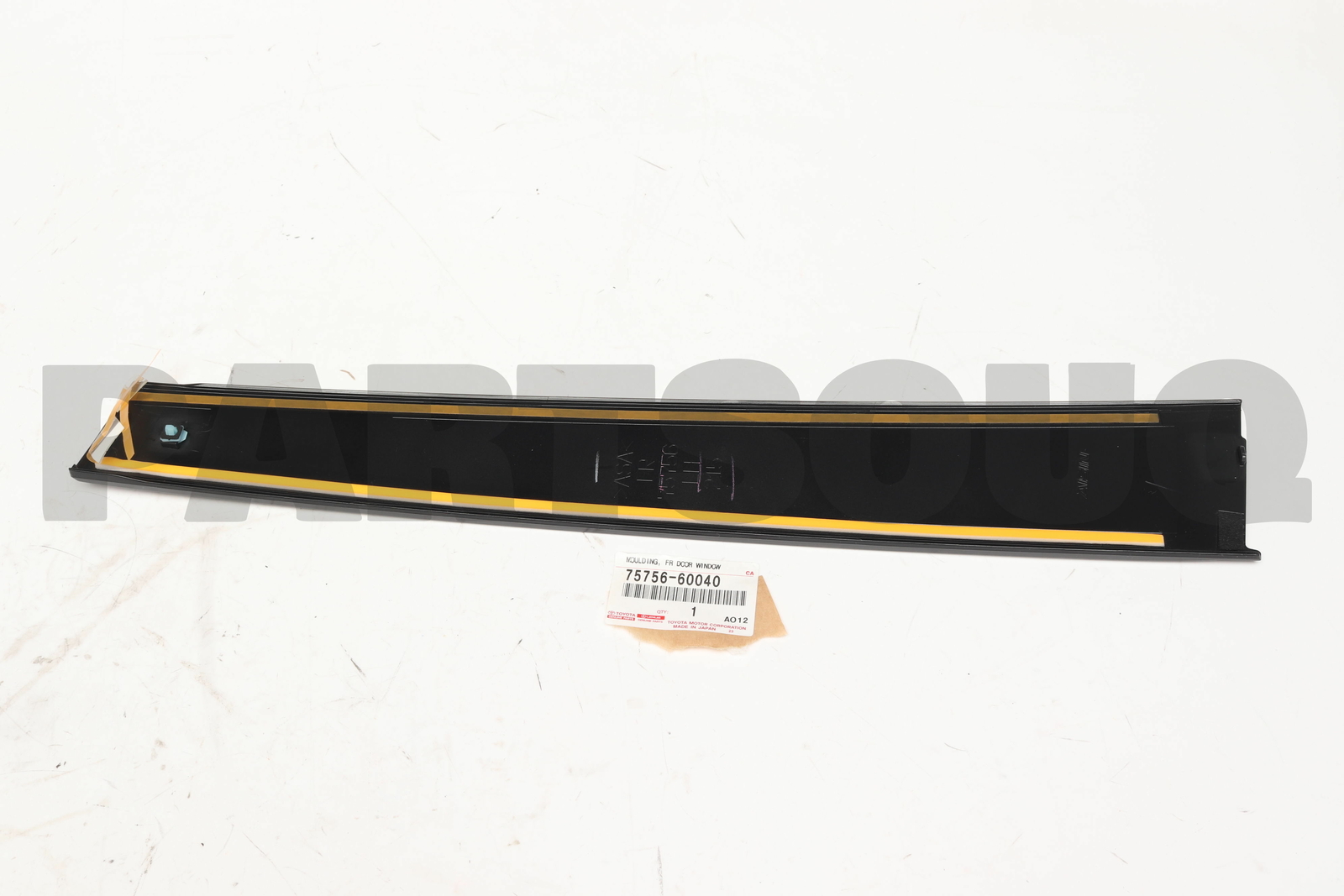 7575660040 Genuine Toyota MOULDING, FRONT DOOR WINDOW FRAME, REAR 