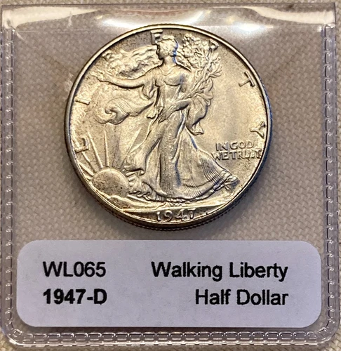 1947 D Walking Liberty Half Dollar - Beautiful GEM BU with no Toning