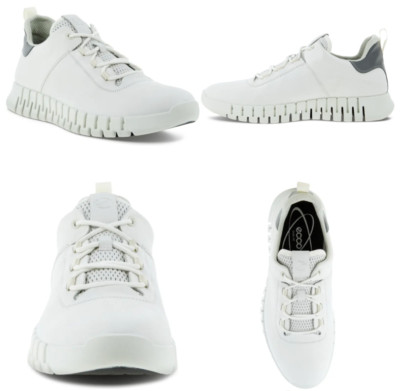 ECCO Gruuv White Light Grey Sneaker Women's EU sizes 36-42/US 5-11/NEW!!