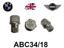 BMW Mini Security Master Locking Wheel Nut Key Bolt C34 ABC 34 18 Spline