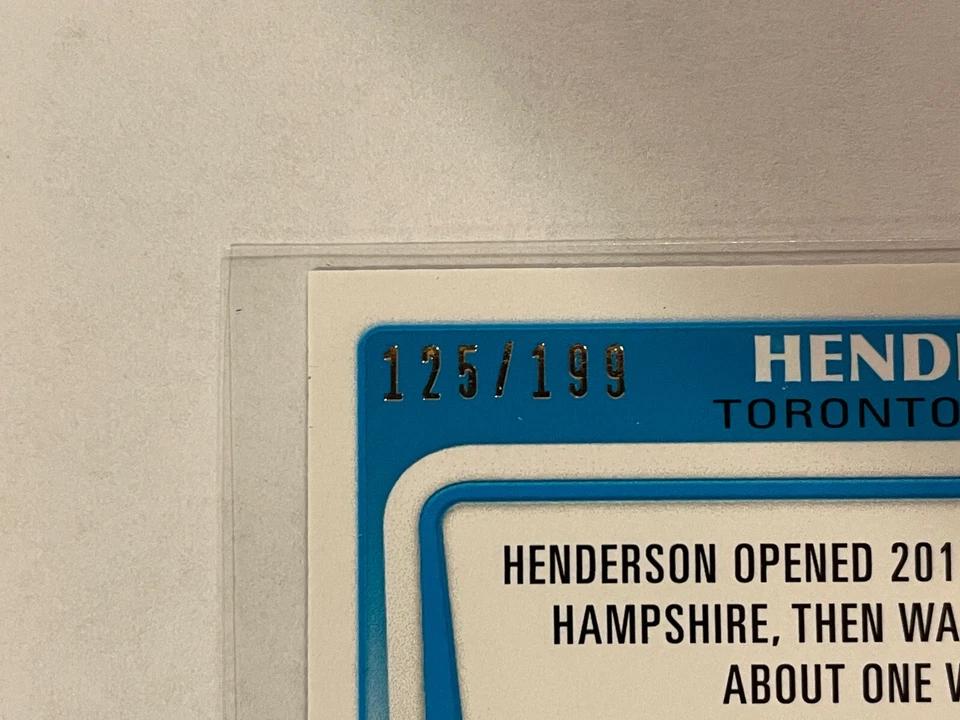 2011 Bowman Draft Henderson Alvarez Blue Rookie Auto RC /199 #BPA-HA Baseball - Изображение 3 из 3