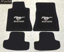 Autoteppich Fußmatten für Ford Mustang Cabrio 2015'-2023’ silber  Nubuk Velours