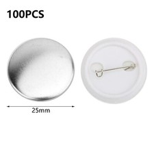 100Pcs Fit Badge Maker Machine Die Mould Button Parts Badge Brooch Pin 25-37mm