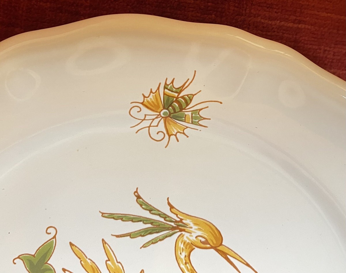 Moustiers プレート Faience 17.5” x 13” Platter Pierre Deux Moustiers France
