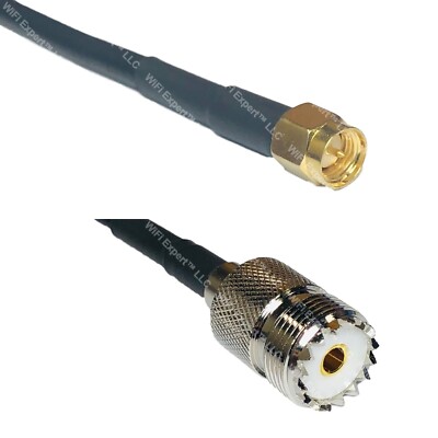 RFC240 SMA MALE to SO239 UHF Female Coax RF Cable USA-Ship Lot
