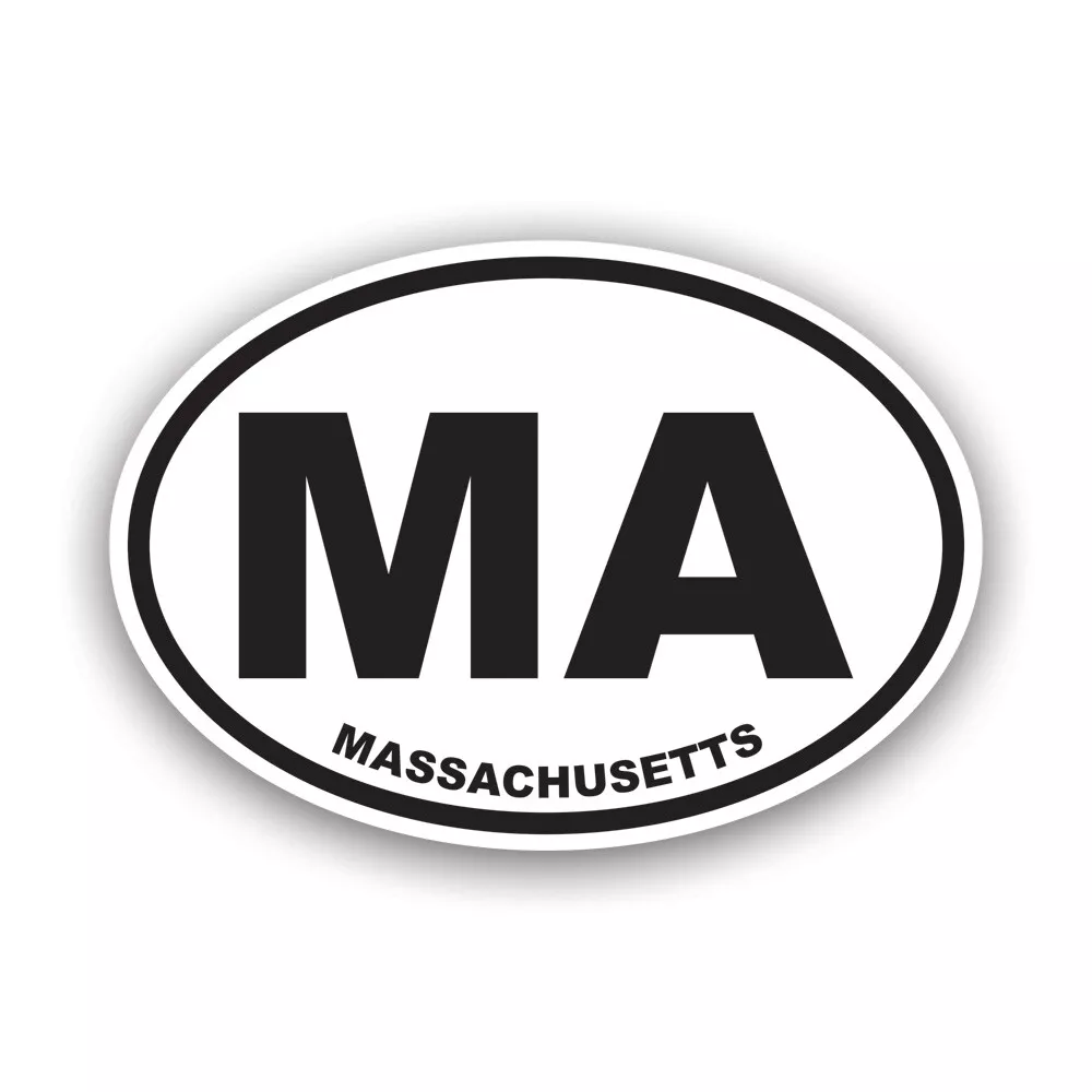 White oval stickers 2024 with black letters