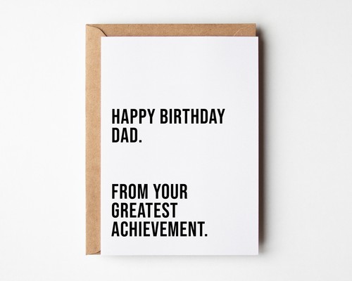 Happy Birthday Card For Dad Father Him Funny Witty Rude Joke Greetings Cards