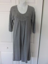 WOOLRICH Grey Knit Empire Sweater Dress S/P Womens 5115FGH 3/4 Sleeves  EUC