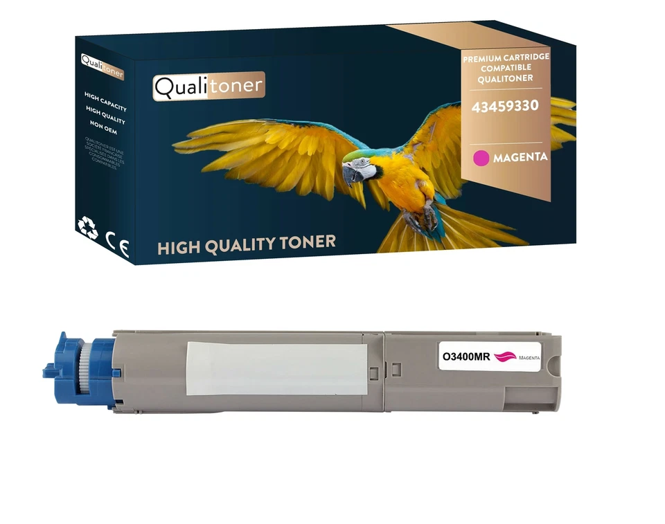 Toner OKI 43459330 Compatible Magenta x1 QUALITONER - Photo 1/4
