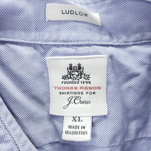 J Crew Thomas Mason Shirt Mens XL Blue Ludlow Long Sleeve Classic Button-Up - Picture 6 of 10