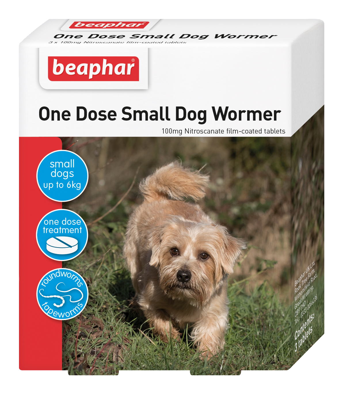 Beaphar One Dose Wormer for Small Dogs & Puppies 3 Tablets @Melian