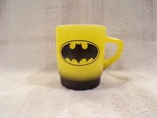 Fire-King BATMAN Comic Book Logo Black & Yell...
