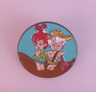 The Flintstones Pebbles And Bam Bam Cartoon Enamel Lapel Hat Pin 