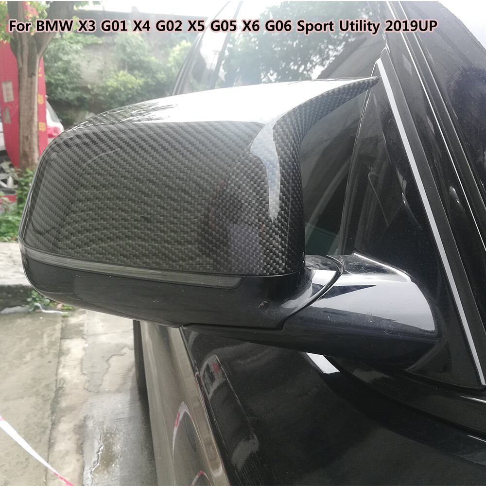 Carbon Fiber Wing Mirror Caps Cover For BMW X3 G01 X4 G02 X5 G05 X6 G06 Sport