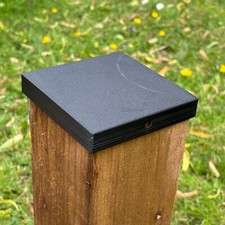 Pk of 4,4" Square Fence Post Protective Cap, Plastic Caps for Square Fence Posts