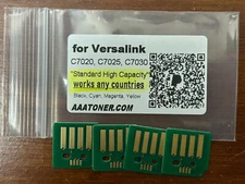 4 x Standard HY Toner Chip for Xerox VersaLink C7020, C7025, C7030 Refill