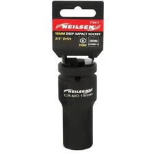 Neilsen 3/4" Drive Standard Deep Square Metric Single Impact Socket 18mm
