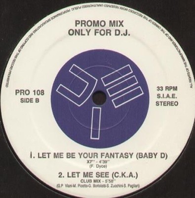 TIN OUT / Magic Affair / BABY D / C. K.A Promo Mix 108 - Media - Pro 108