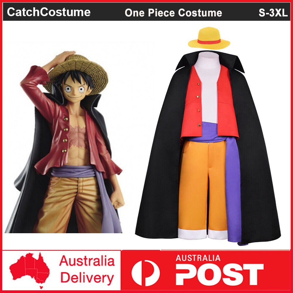 Cosplay Men Kids Halloween Party One Piece Monkey·D·Luffy Suit