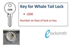 J206 Key to fit Goliath, Sunrise Whale Tail Tool Box lock - FREE POST