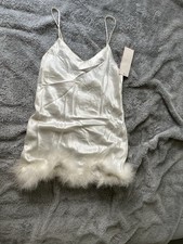 Val Mode Lingerie Ivory Gown Seductive Wear Size 6