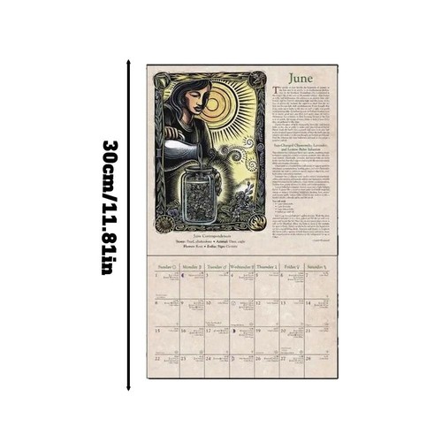  Calendario da Parete Lewellyn's 2026 Streghe Nuovo Regalo Personalità Creativa Hot - Foto 2 di 12