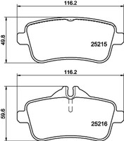 Hella Pagid Bremsbelagsatz Scheibenbremse 8DB 355 019-741 FüR Mercedes GL GLE