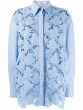 Valentino Garavani Long-Sleeve Lace Shirt
