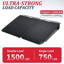 2Pcs 1500 LB Aluminum Loading Ramps-Heavy Duty Ramps For Lawn Tractors ATVs New