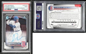 2025 Bowman Chrome Prospect Auto D'Angelo Ortiz #CPA-DO PSA 9 MINT Auto