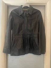COACH Genuine Glove Leather Jacket Coat Women’s S Soft Lined Zip Up/ Snaps. EUC!