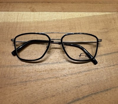 Flair Brille 217 Col 266 Größe 52-17 Neu NP400  Herren - Leicht Schwarz