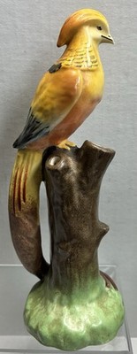 Vintage Large Czech Porcelain Bird Figural Bud Vase