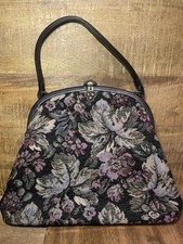 Vintage Floral Tapestry Bag, L And M Bag By Edward’s, Made In The USA