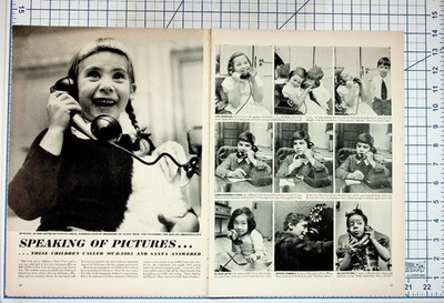 1940s Christmas Children Call Santa MU-2205 & Vintage Prell Shampoo Ad Magazine