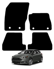 for Ford Focus MKIII 2014 to 2018 Tailored Black Car Mats Carpets 4 Piece Set