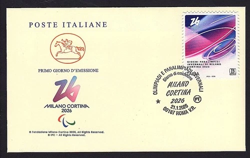 Italy 2026: Paralympic Games - FDC "Cavallino" / 1st day issue