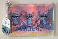 DISNEY LILO AND STITCH Sac d'école cosmétique pochette translucide avec fournitures NEUF