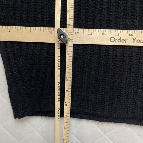 Anthropologie Maeve Sweater Small Black Alpaca Wool Blend Mock Neck Cropped - Picture 6 of 14