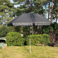 Parasol Garden Black Tilt Adjustable Umbrella for Beach or Patio Furniture 2.5m