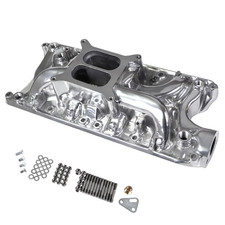 Dual Plane Air-gap Intake Manifold For Small Block Ford Sbf 260 289 302 Polished