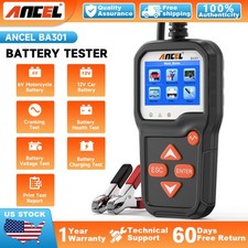 ANCEL BA301 6V 12V Car Battery Tester 100-2000 CCA Motorcycle Boat Load Analyzer