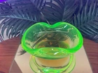 *Rare* Vintage MCM Murano Thick Uranium Glass Sommerso Art Glass Bowl