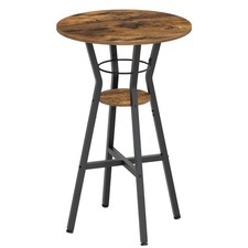 Yatiney Bar Table 2-Tier Round High Top Table Pub Table Home Bar Counter Height