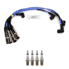 NGK Wire Set & Bosch 4 Platinum+4 Spark Plugs Kit for Beetle Golf Jetta 2.0 L4